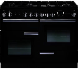 RANGEMASTER  Professional 110 Gas Range Cooker - Black & Chrome